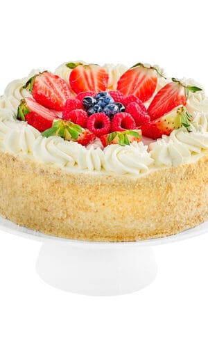 Ciasto z niską zawartością glutenu - torcik owocowo - śmietankowy